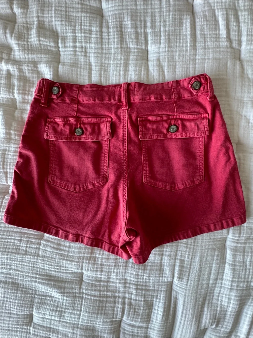 Pistola Mara Cargo Utility Shorts Hibiscus Red Pink Stretch Size 30